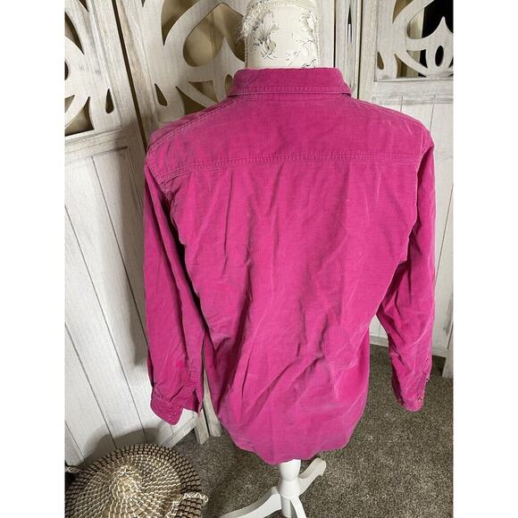 Vintage GAP Pink Corduroy Shirt Women's Medium Button Up 90s Y2K - Picture 3 of 6